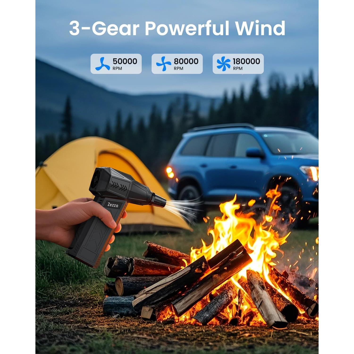 Soplador de Aire Comprimido Zezzo 180000RPM 3 Velocidades