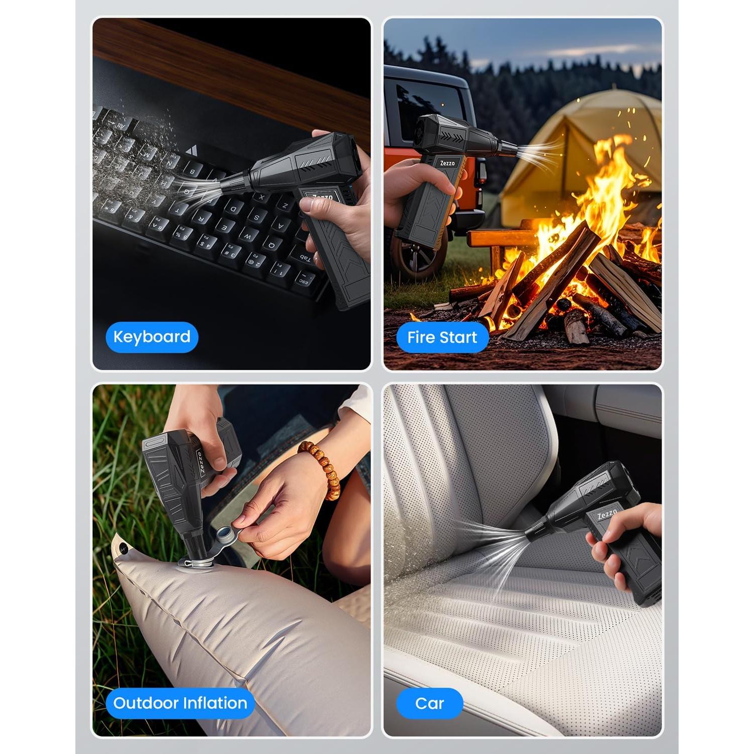 Soplador de Aire Comprimido Zezzo 180000RPM 3 Velocidades