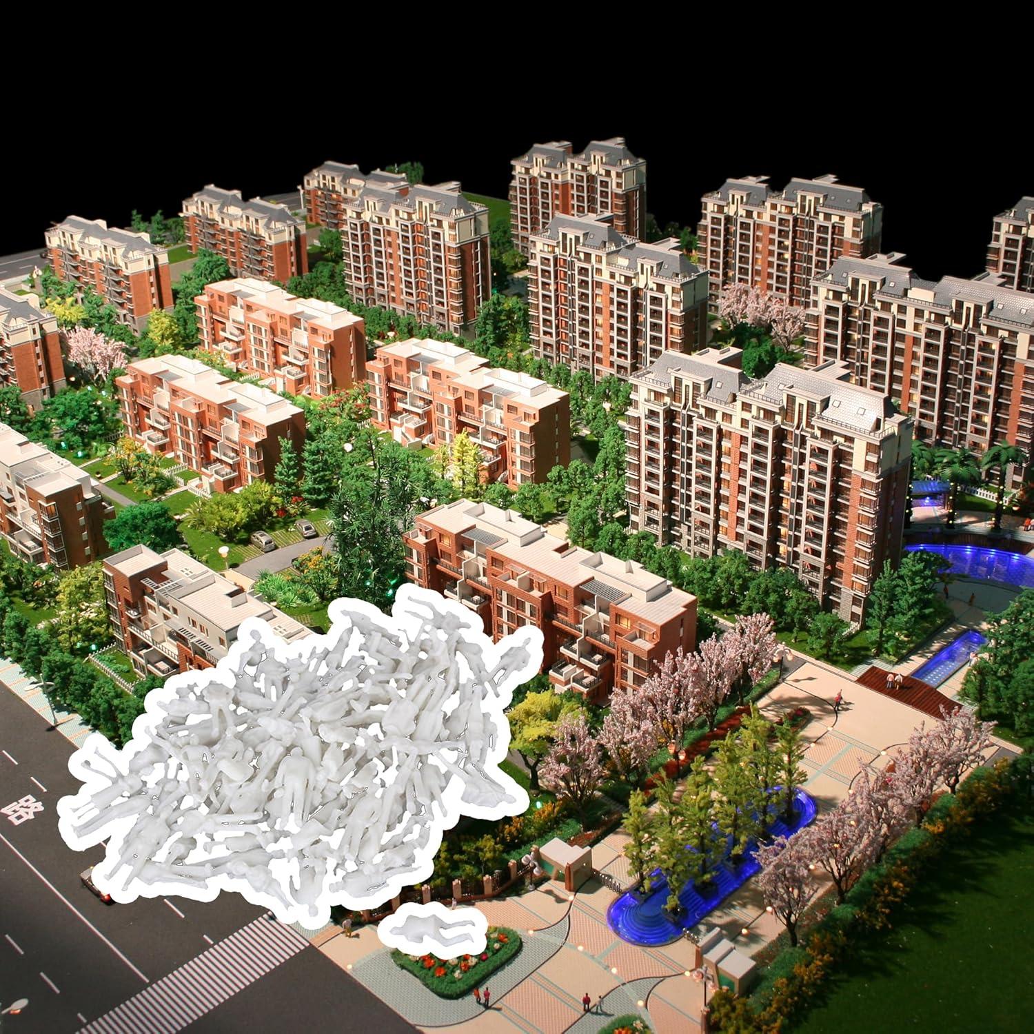 Figuras Arquitectónicas Blancas BQLZR 1:100 Paquete 100 Unidades