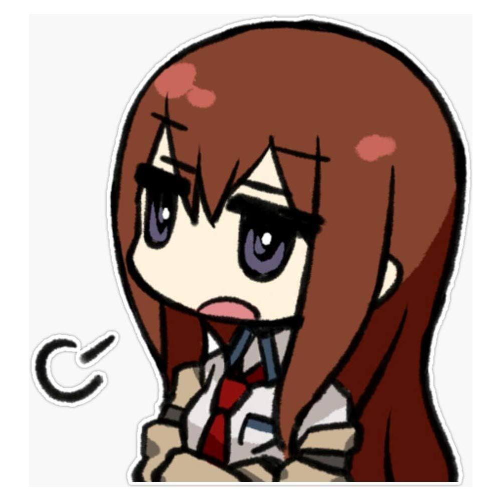 Calcomanía Vinilo Bumper Kurisu Steins;Gate 12.7 cm Impermeable
