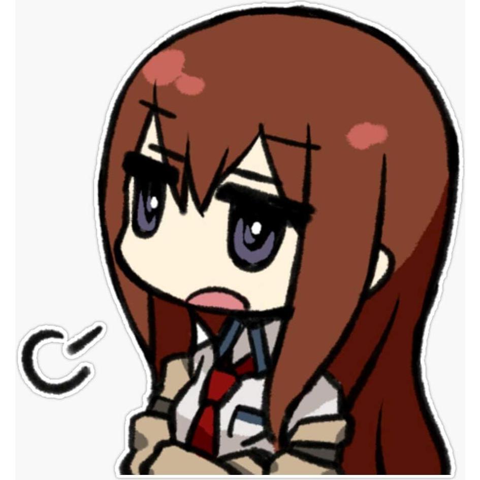 Calcomanía Vinilo Bumper Kurisu Steins;Gate 12.7 cm Impermeable