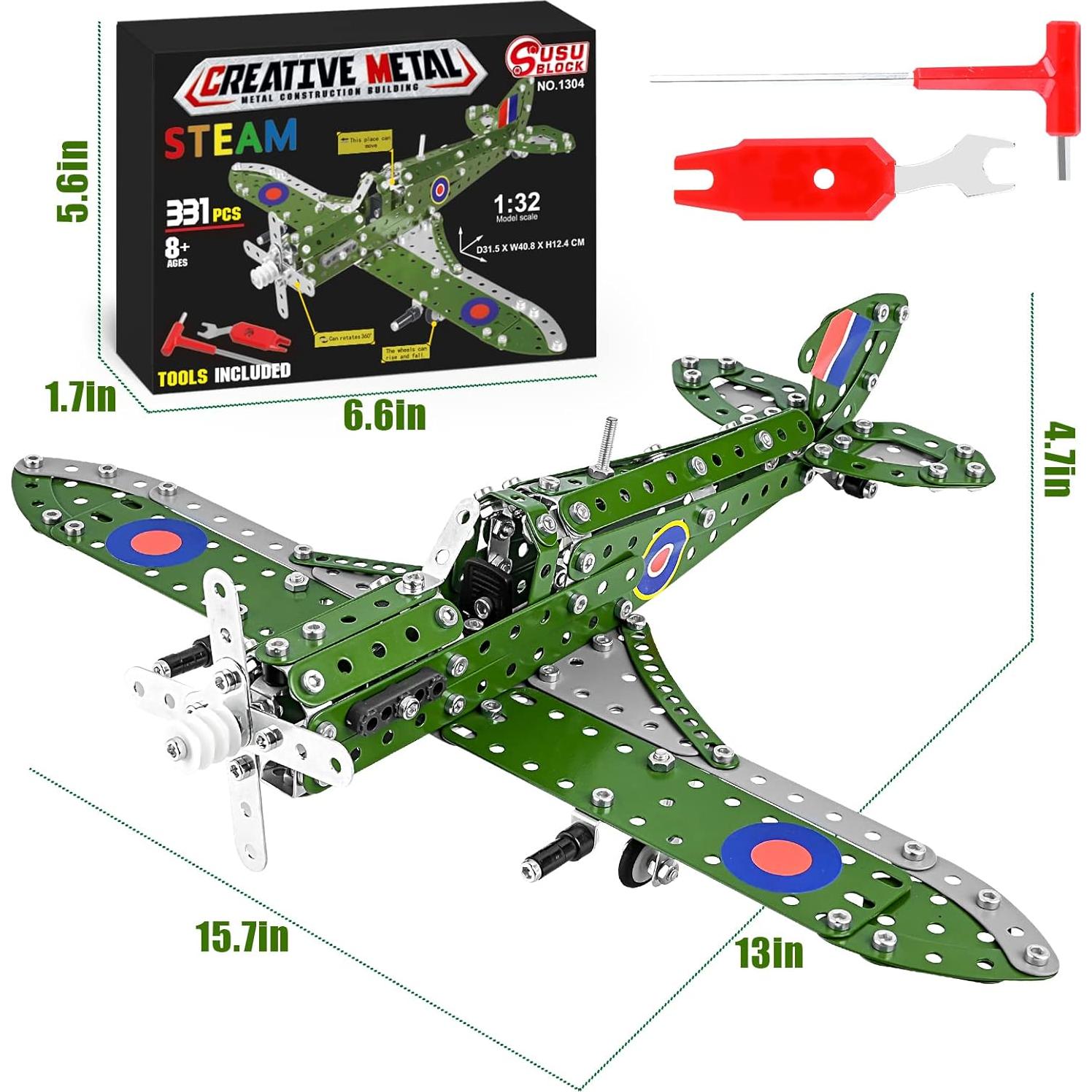 Kit de Construcción de Avión Ferthor Fun 1:32 Metal 331 Piezas