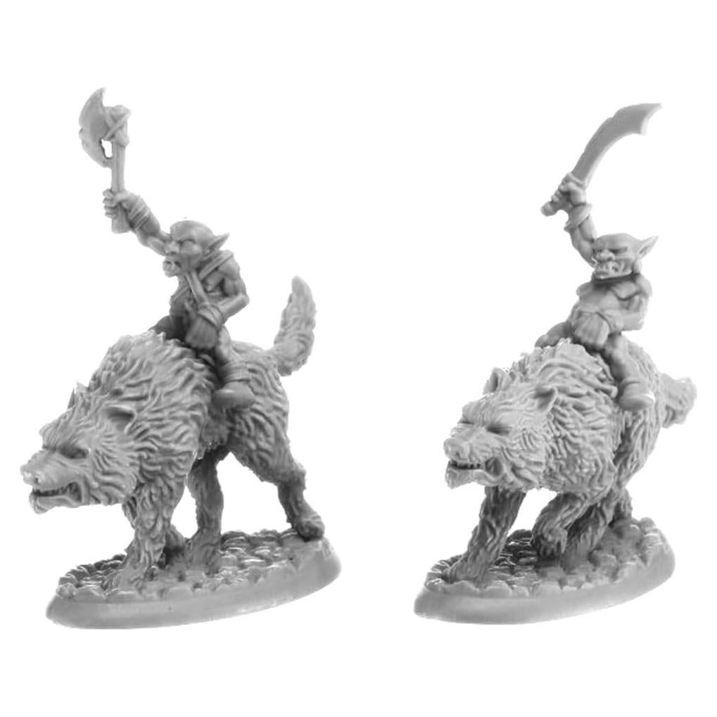 Miniaturas Jinetes de Lobos Goblin Reaper 25mm (2 Unidades)
