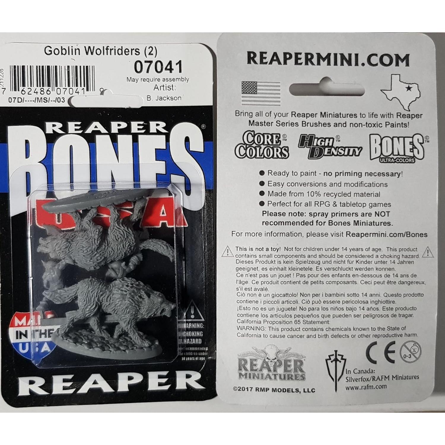 Miniaturas Jinetes de Lobos Goblin Reaper 25mm (2 Unidades)