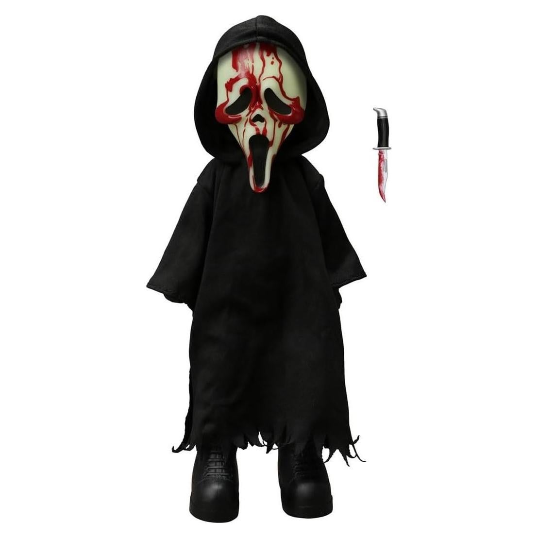 Muñeca Muerta Viviente Ghost Face Mezco 25.4 cm Brilla en la Oscuridad