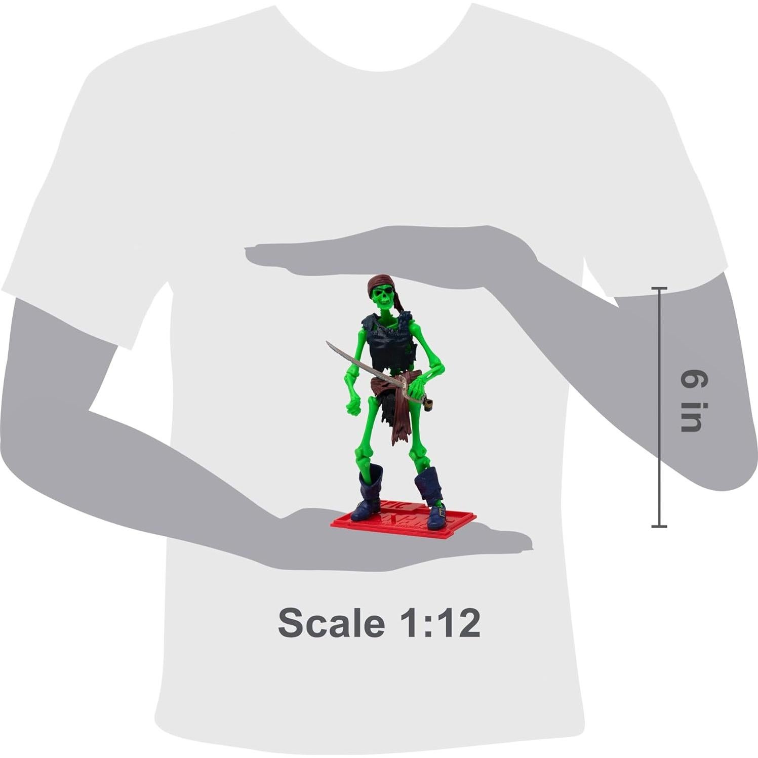 Figura de Acción Esqueleto Pirata Boss Fight 1:12 con Accesorios