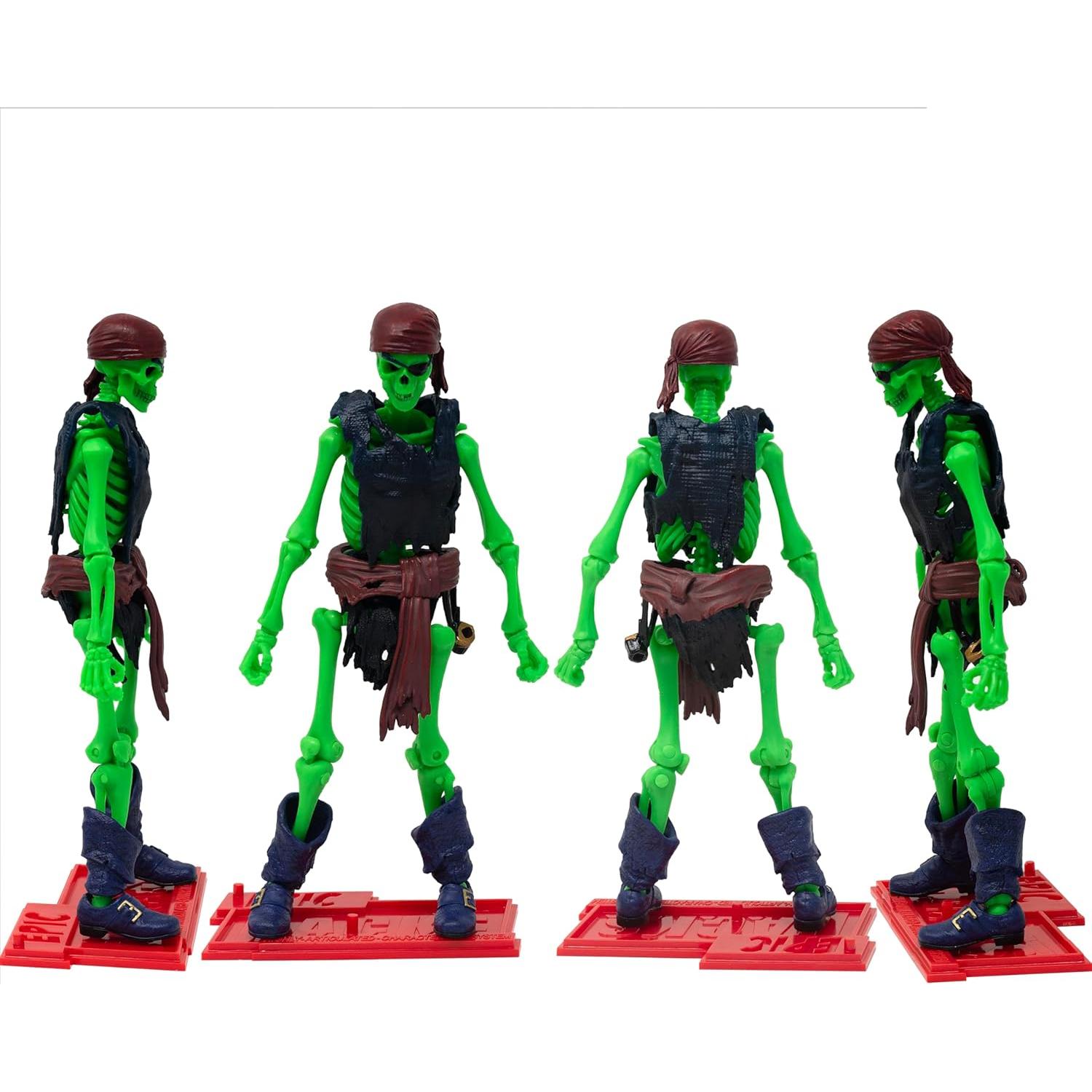 Figura de Acción Esqueleto Pirata Boss Fight 1:12 con Accesorios