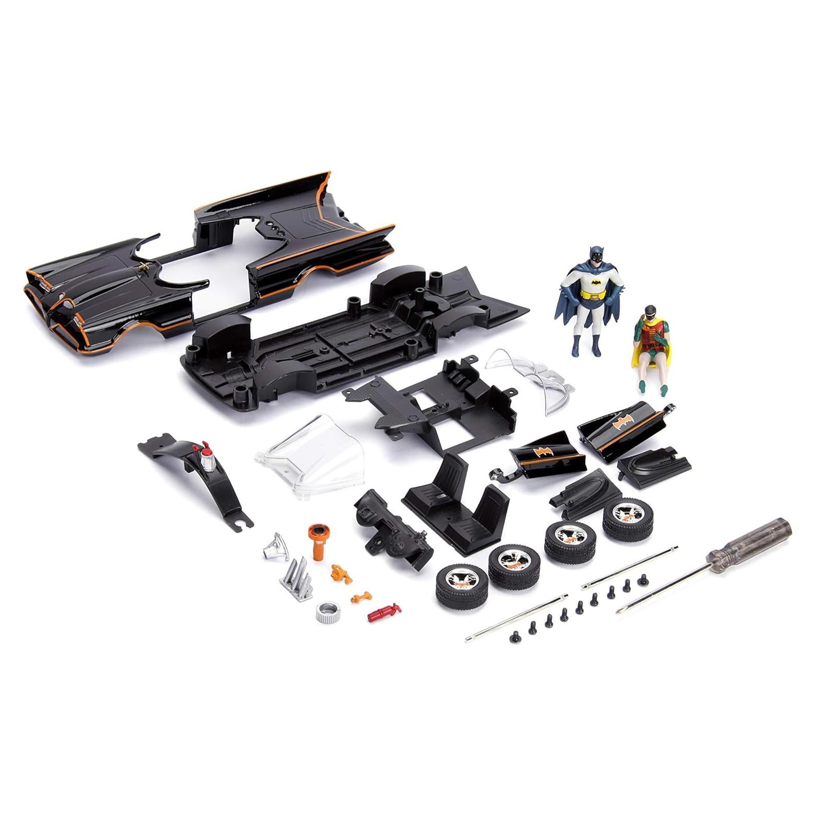 Jada Toys Batmóvil Clásico 1:24 con Figura de Batman y Robin