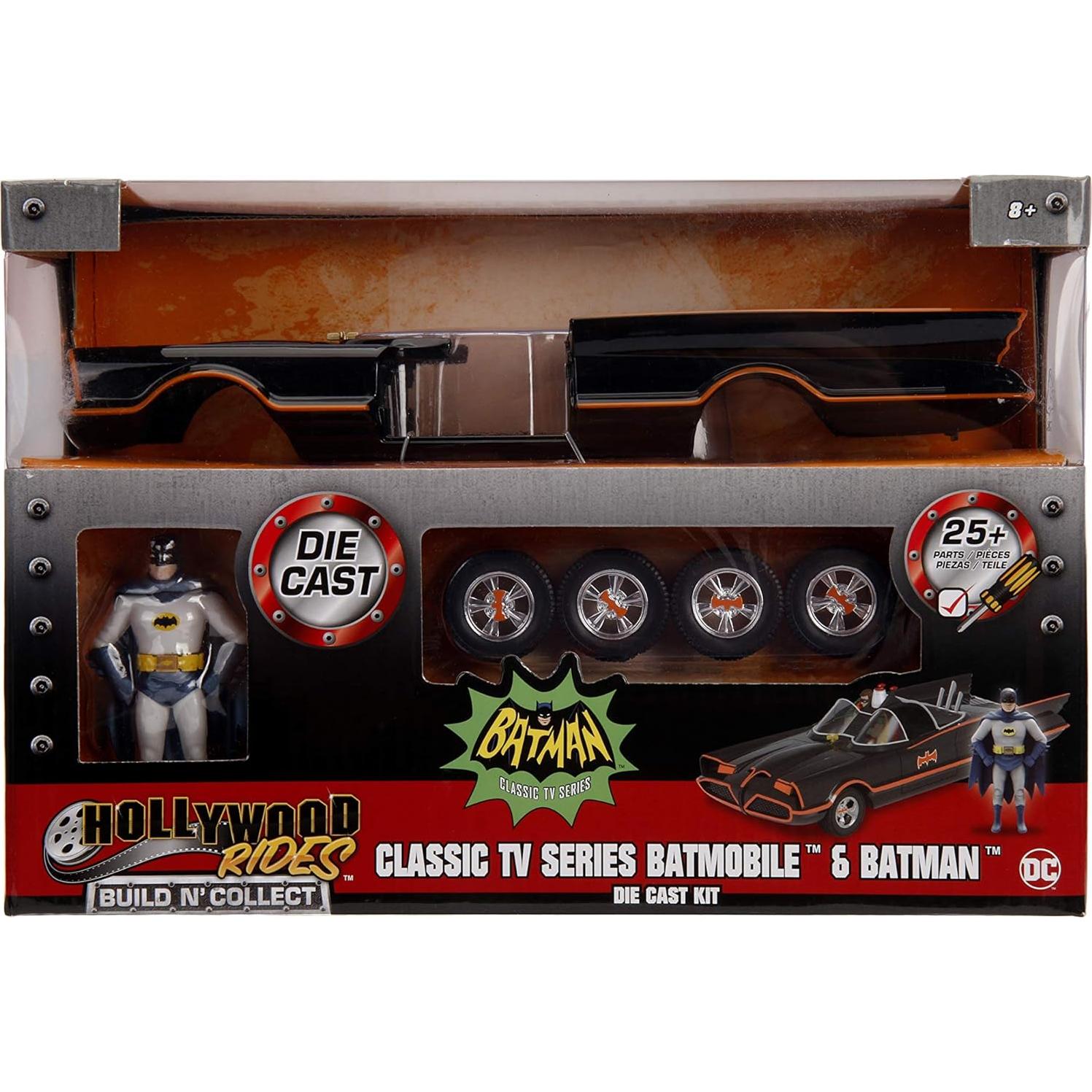 Jada Toys Batmóvil Clásico 1:24 con Figura de Batman y Robin