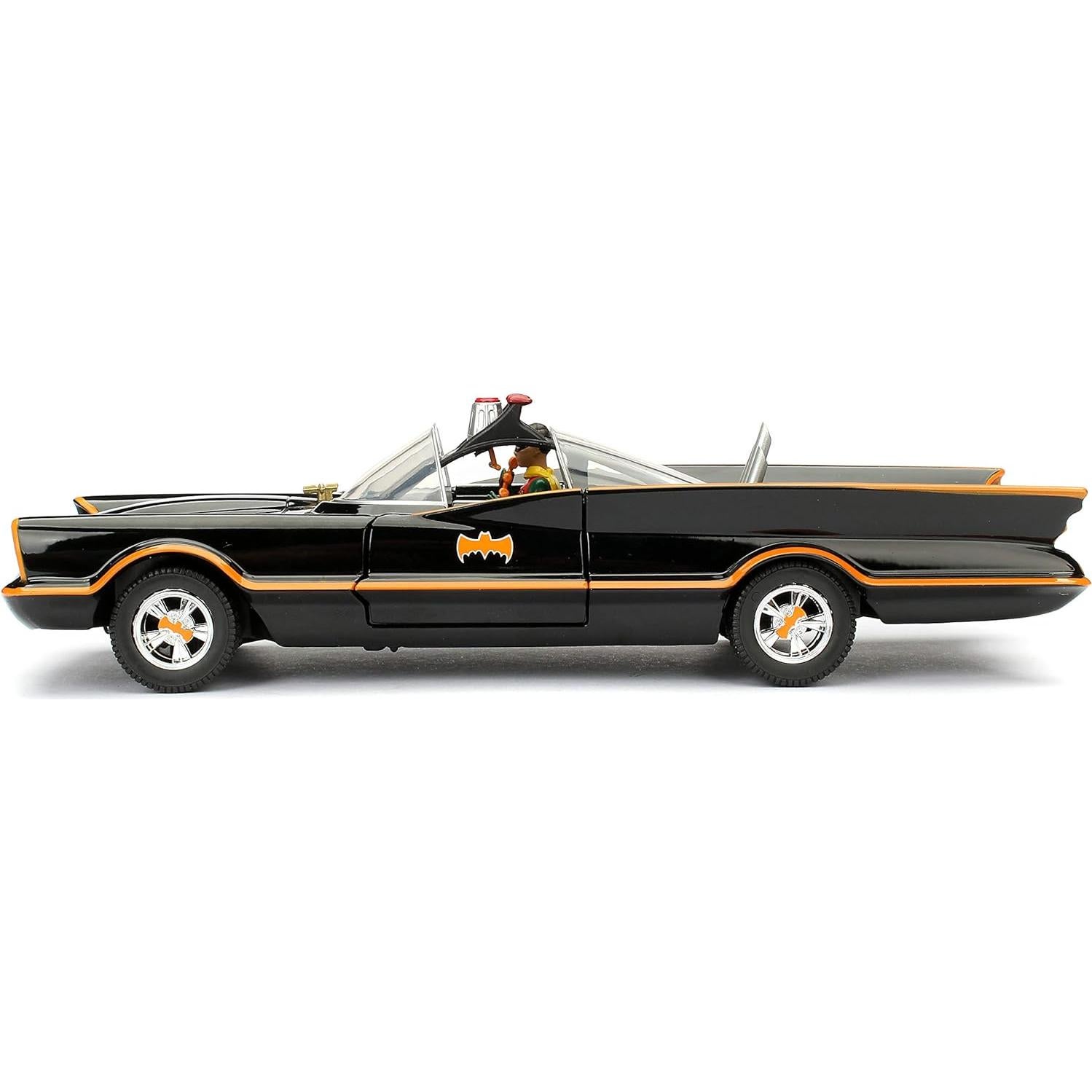 Jada Toys Batmóvil Clásico 1:24 con Figura de Batman y Robin