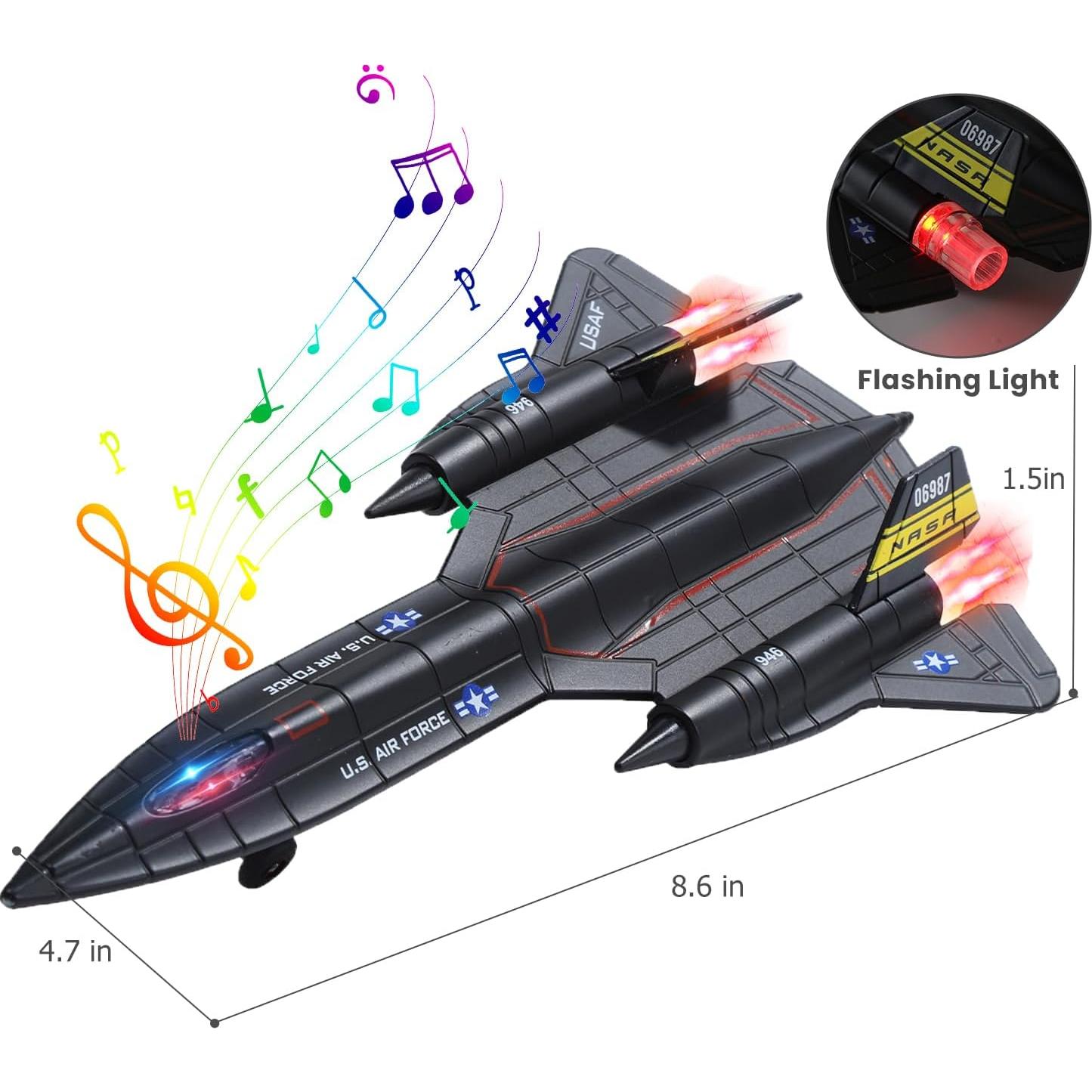 Paquete Doble de Juguetes Aviones de Combate HOLYFUN con Luces y Sonidos