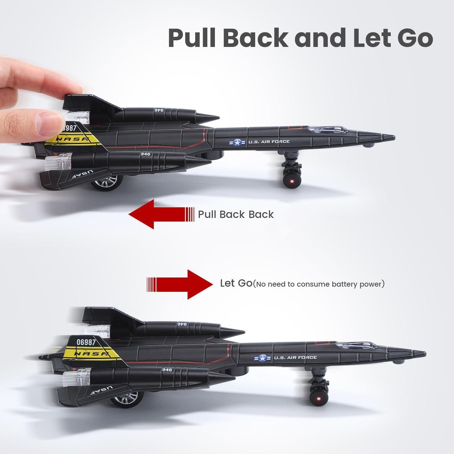 Paquete Doble de Juguetes Aviones de Combate HOLYFUN con Luces y Sonidos