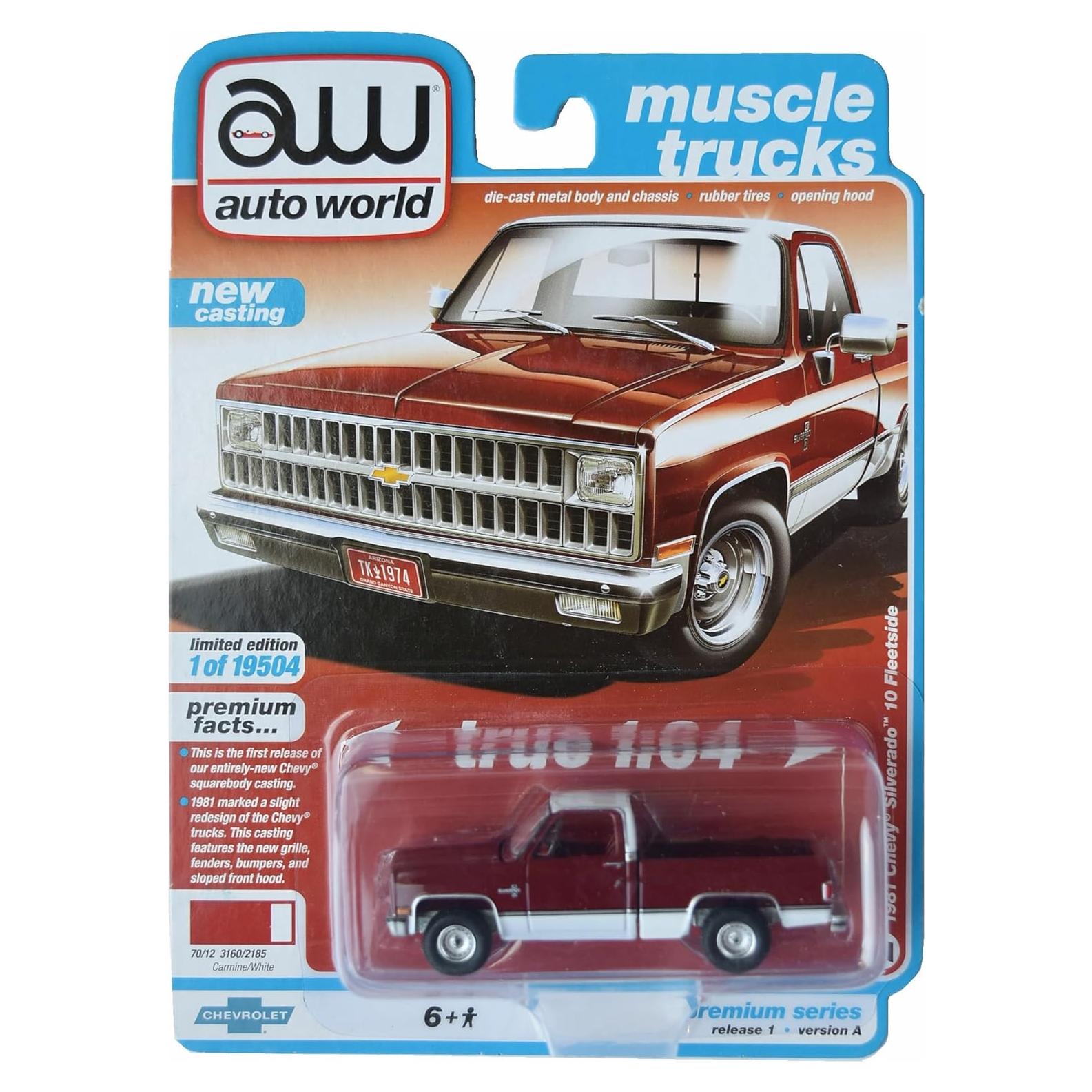 Auto a Escala Mattel 1981 Chevy Silverado 10 18.4 cm