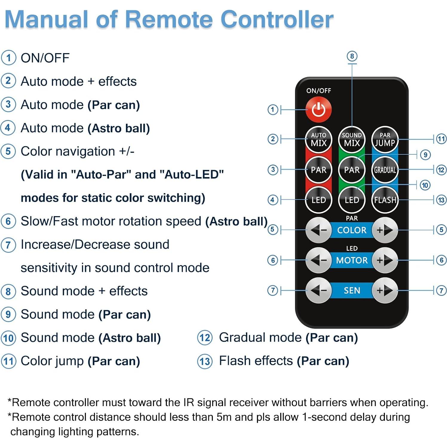 Conjunto de Luces de DJ Telbum TL-E317 con Soporte y LED