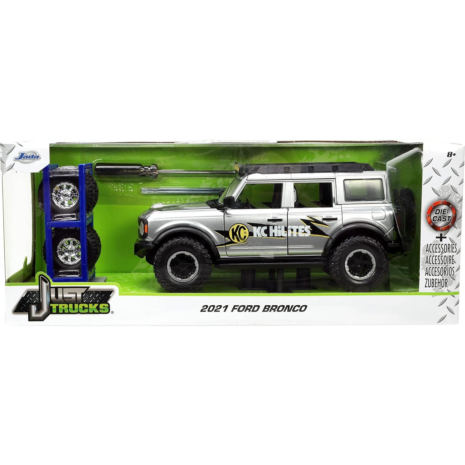 Coche de metal Jada Toys Ford Bronco 2021 1:24 con soporte