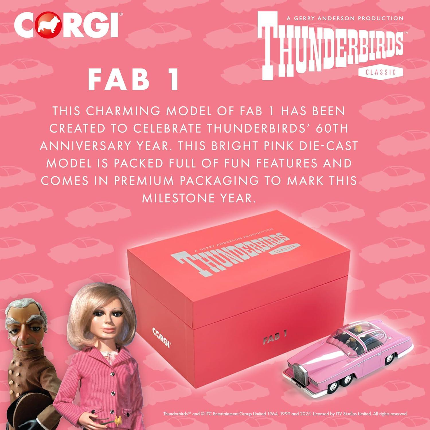Corgi FAB 1 Thunderbirds - Modelo de Vehículo 18.5x12.8 cm