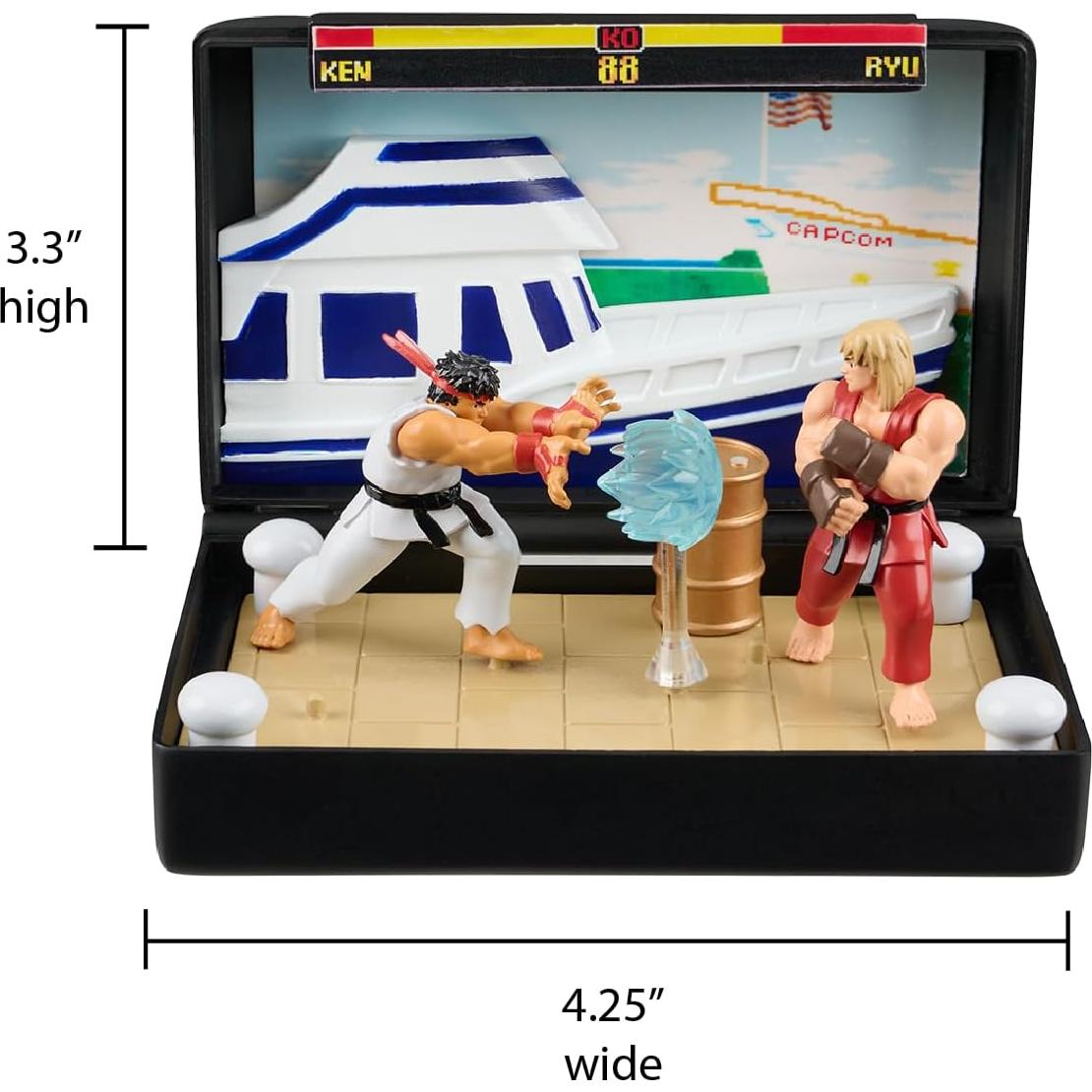 Conjunto Diorama Cartucho Sega Street Fighter II con Figuras