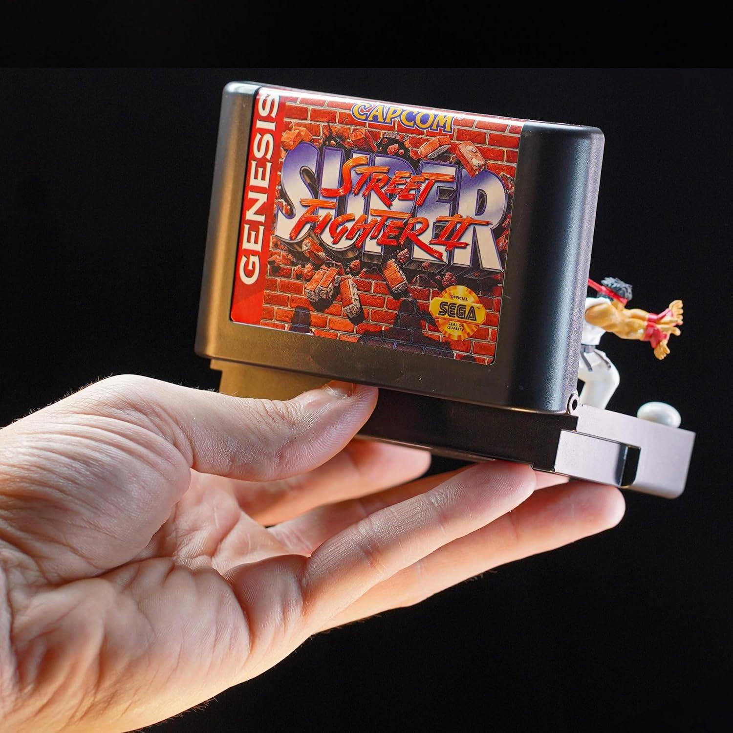 Conjunto Diorama Cartucho Sega Street Fighter II con Figuras