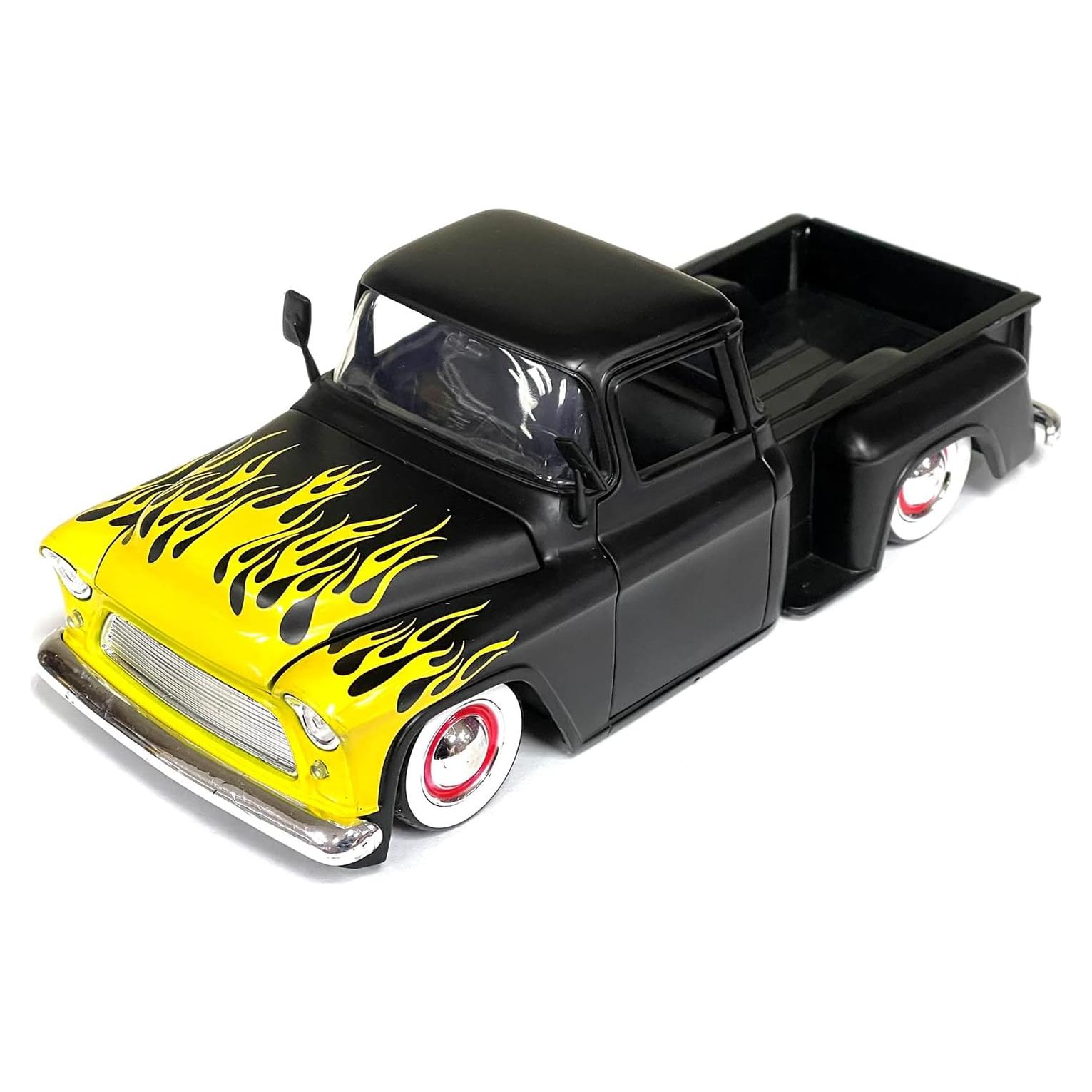 Camión Chevrolet Stepside 1955 Jada Toys 1:24 Negro Mate