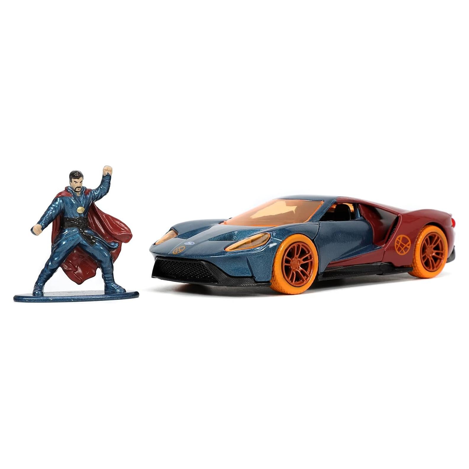 Auto de fundición Jada Ford GT 2017 con figura Dr. Strange 1:32