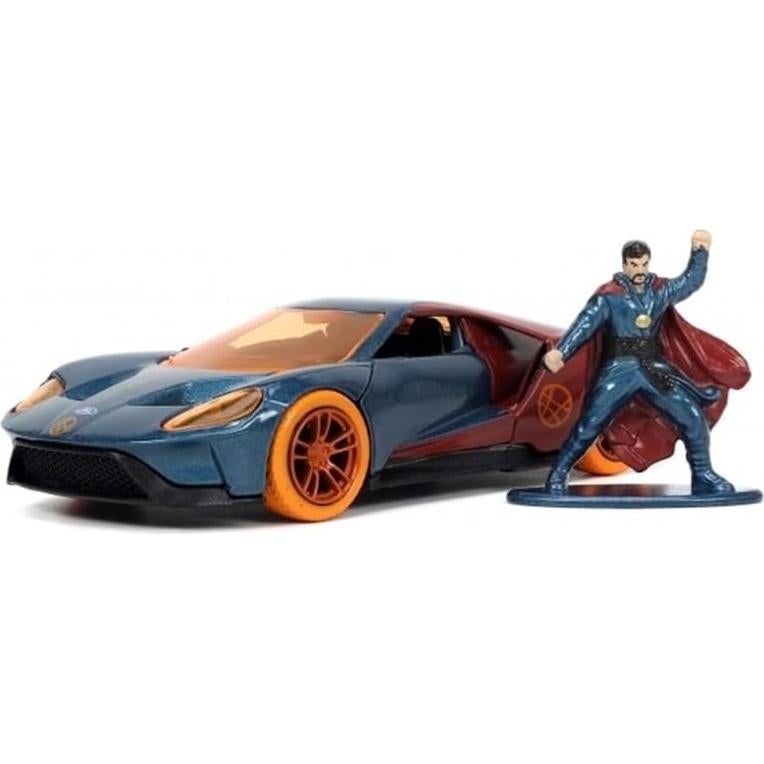 Auto de fundición Jada Ford GT 2017 con figura Dr. Strange 1:32