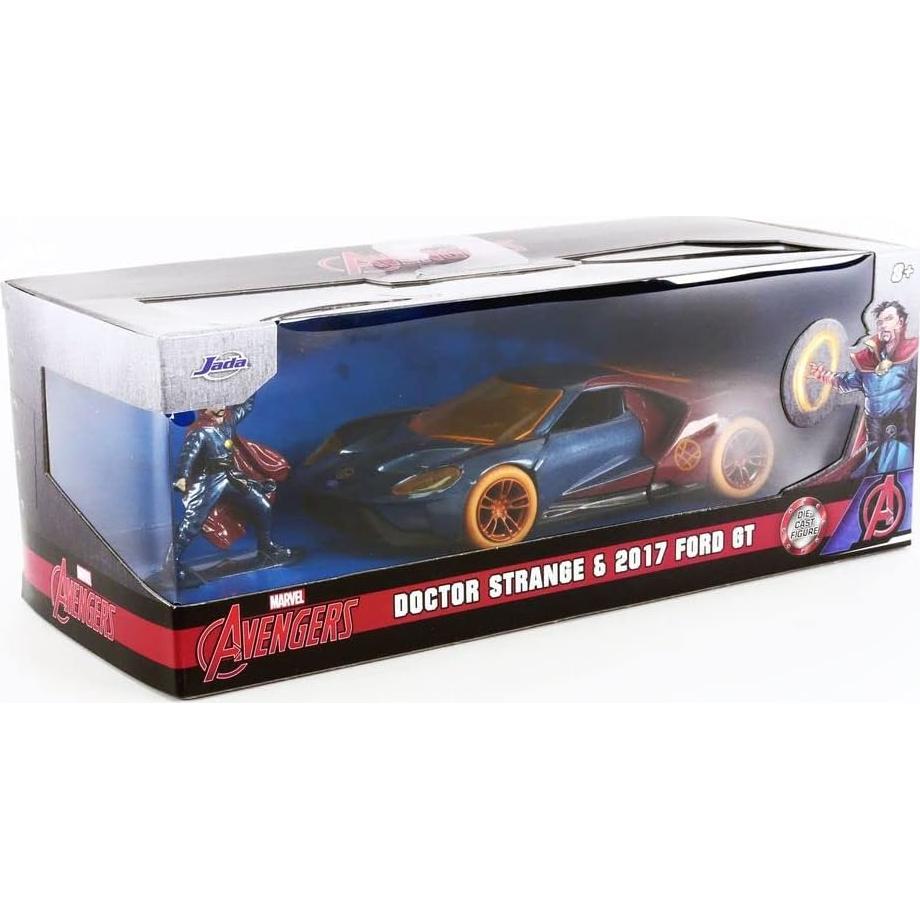 Auto de fundición Jada Ford GT 2017 con figura Dr. Strange 1:32