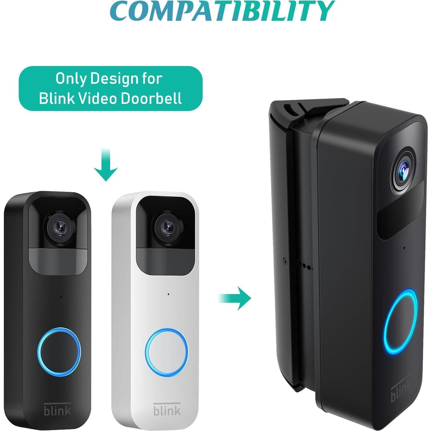 Soporte de Ángulo Ajustable SIBADA para Timbre Blink Negro