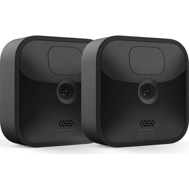 Like-New Blink Outdoor - wireless, weather-resistant HD security camera, two-year battery life, motion detection, set up in minutes – 2 camera kit