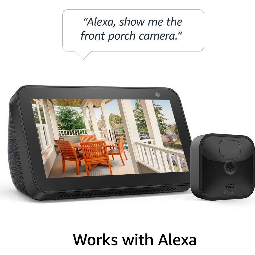 Like-New Blink Outdoor - wireless, weather-resistant HD security camera, two-year battery life, motion detection, set up in minutes – 2 camera kit