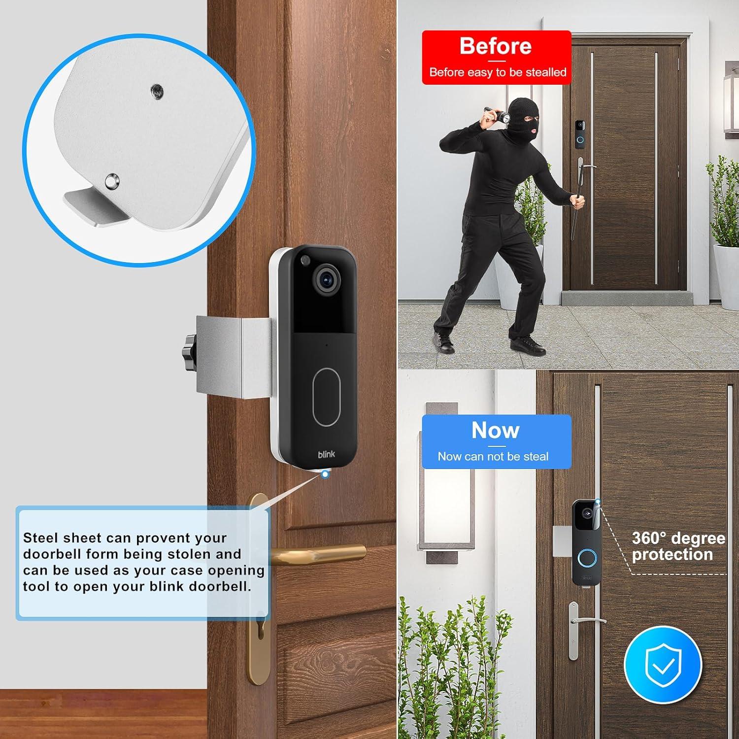 Soporte Antirrobo para Timbre Blink - Instalación Sin Perforación