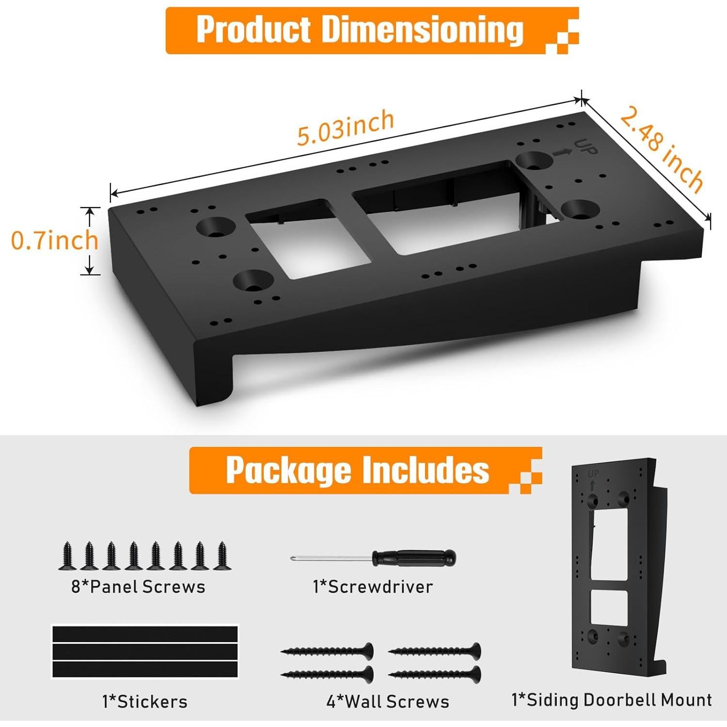 Soporte de Vinilo SIBADA para Videoportero Pro y Blink - 6.6x2.2cm