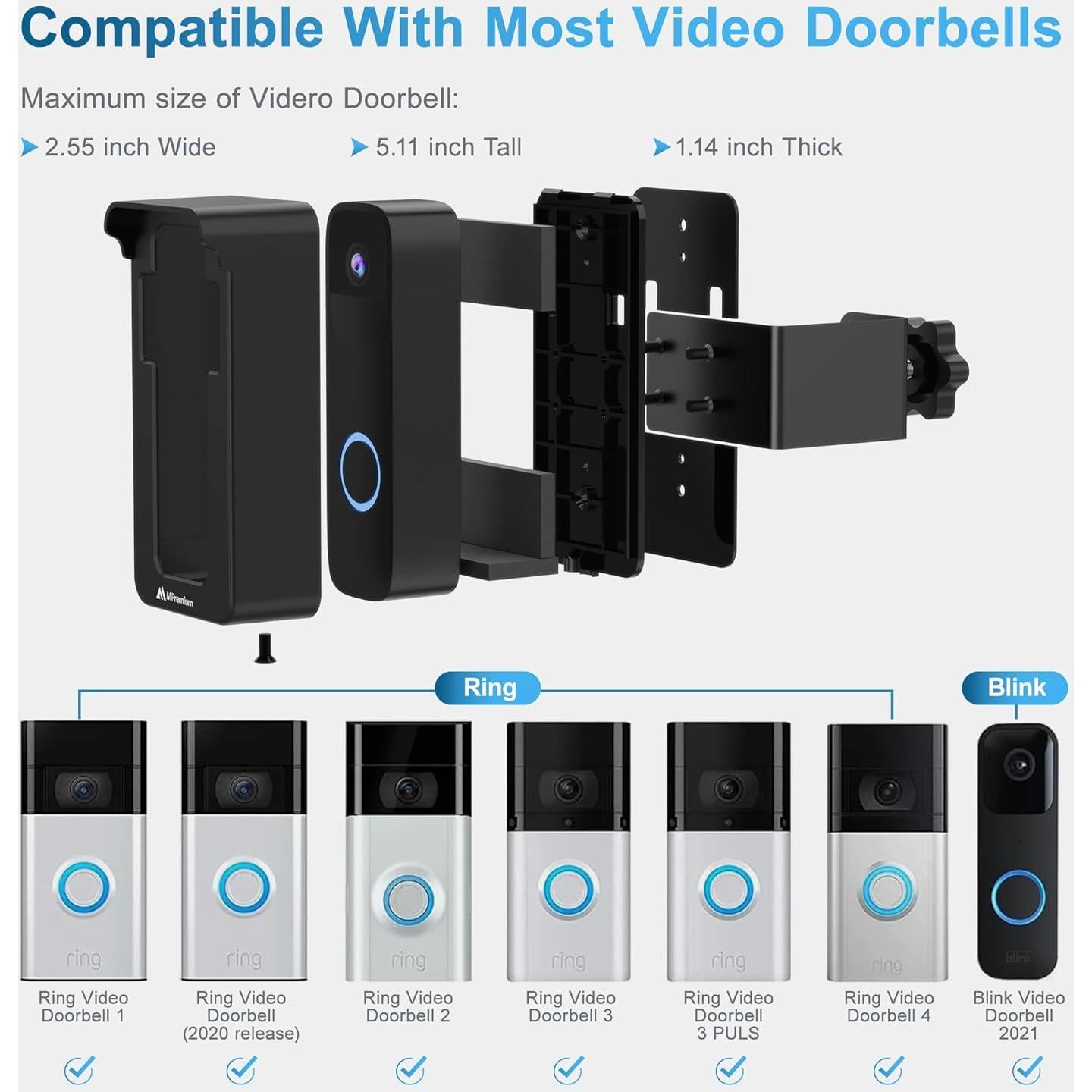Soporte Antirrobo para Videoportero MiPremium A369 Ajustable