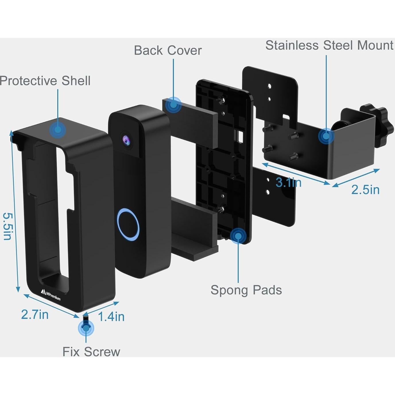 Soporte Antirrobo para Videoportero MiPremium A369 Ajustable