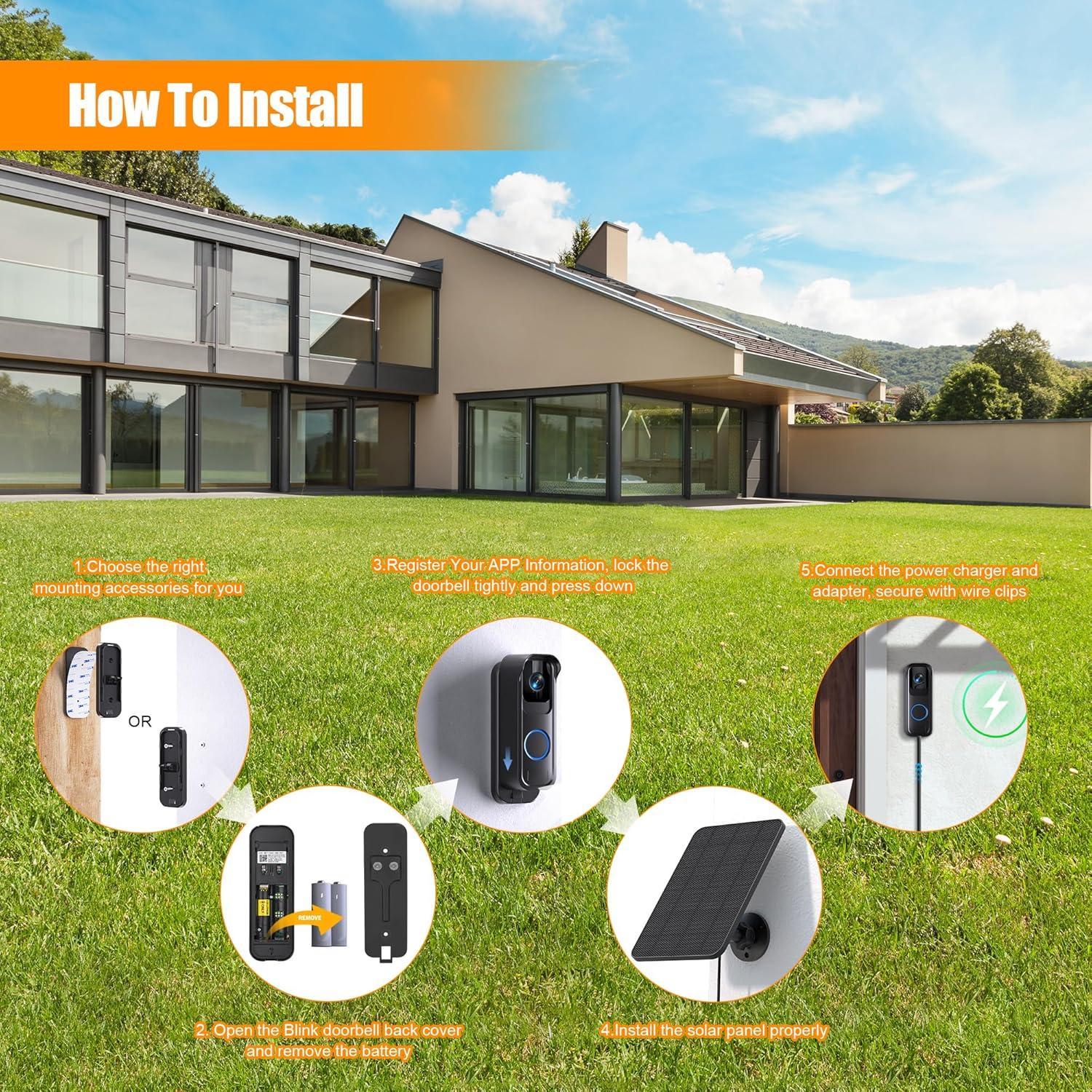 Cargador Solar Rhorawill para Timbre Blink y Outdoor 4 - 4W