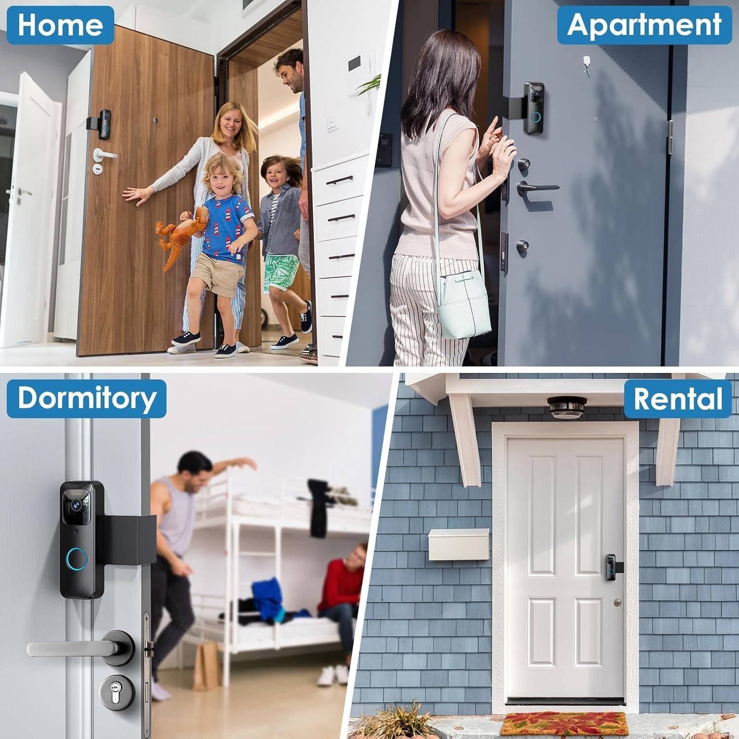 Soporte Antirrobo para Timbre Blink NANW - Sin Perforación, Negro