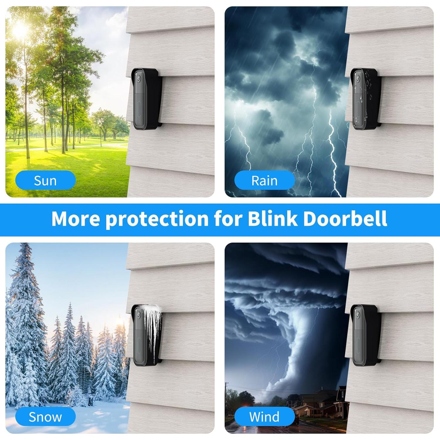 Soporte de Vinilo para Timbre Blink 2ª Gen + Caja Impermeable