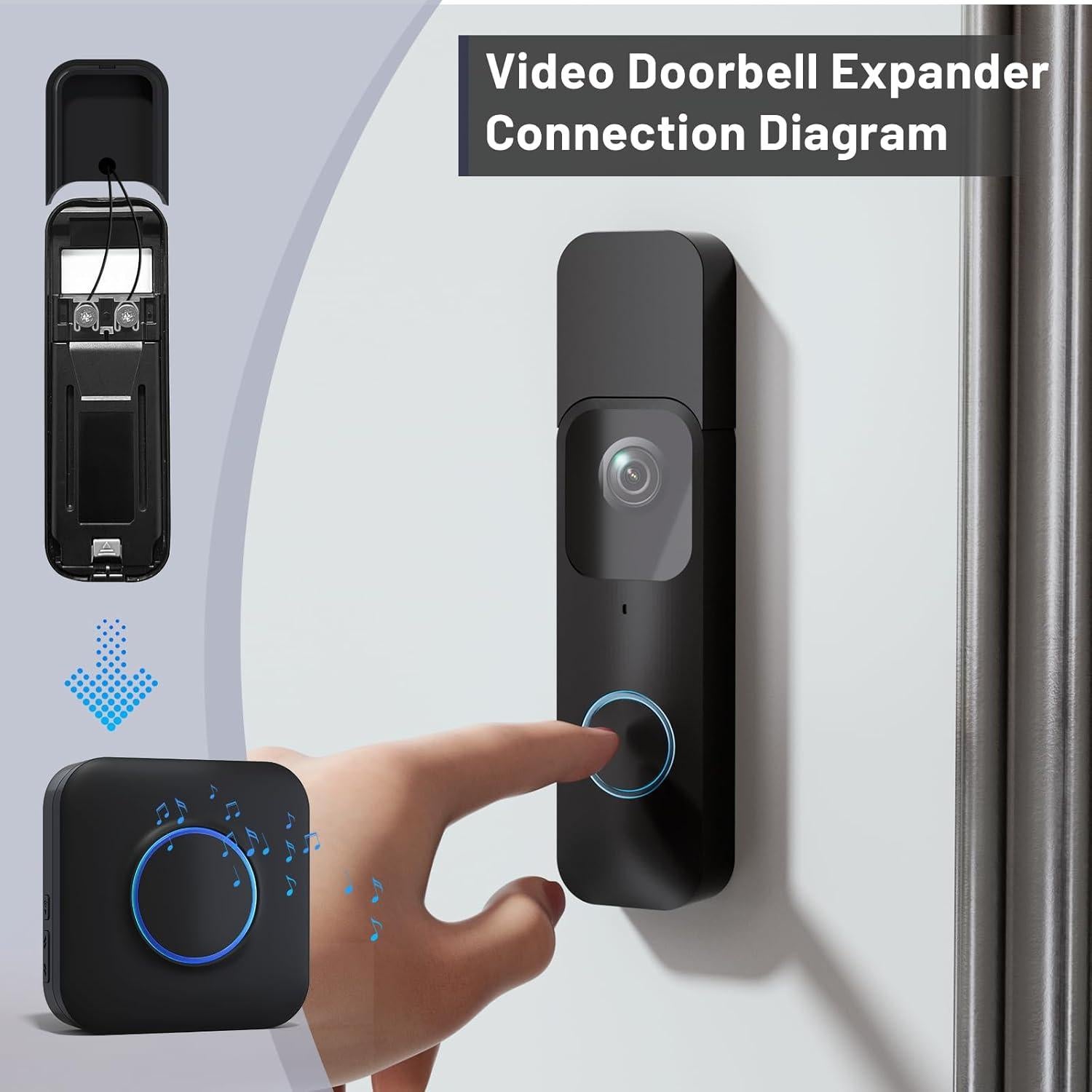 Timbre Inalámbrico Bistee para Video Blink - 1 Extensor y Receptor