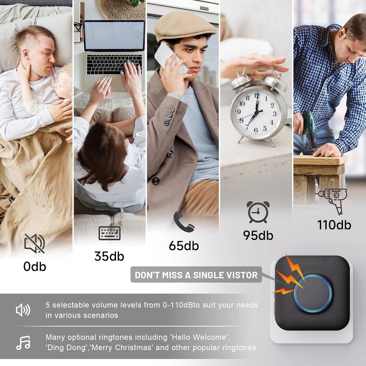 Timbre Inalámbrico Bistee para Video Blink - 1 Extensor y Receptor
