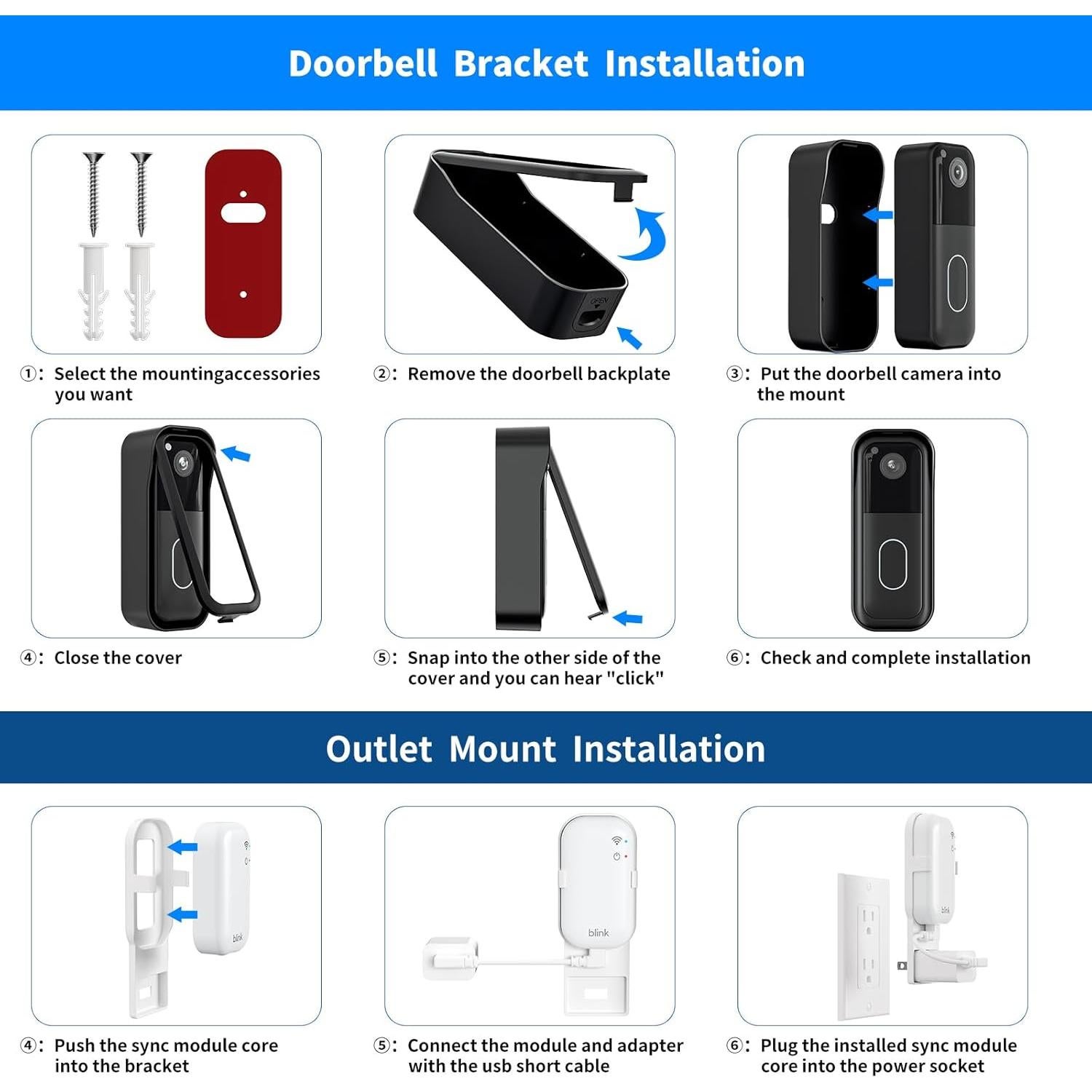 Soporte para Timbre Blink y Módulo de Sincronización Hibezos