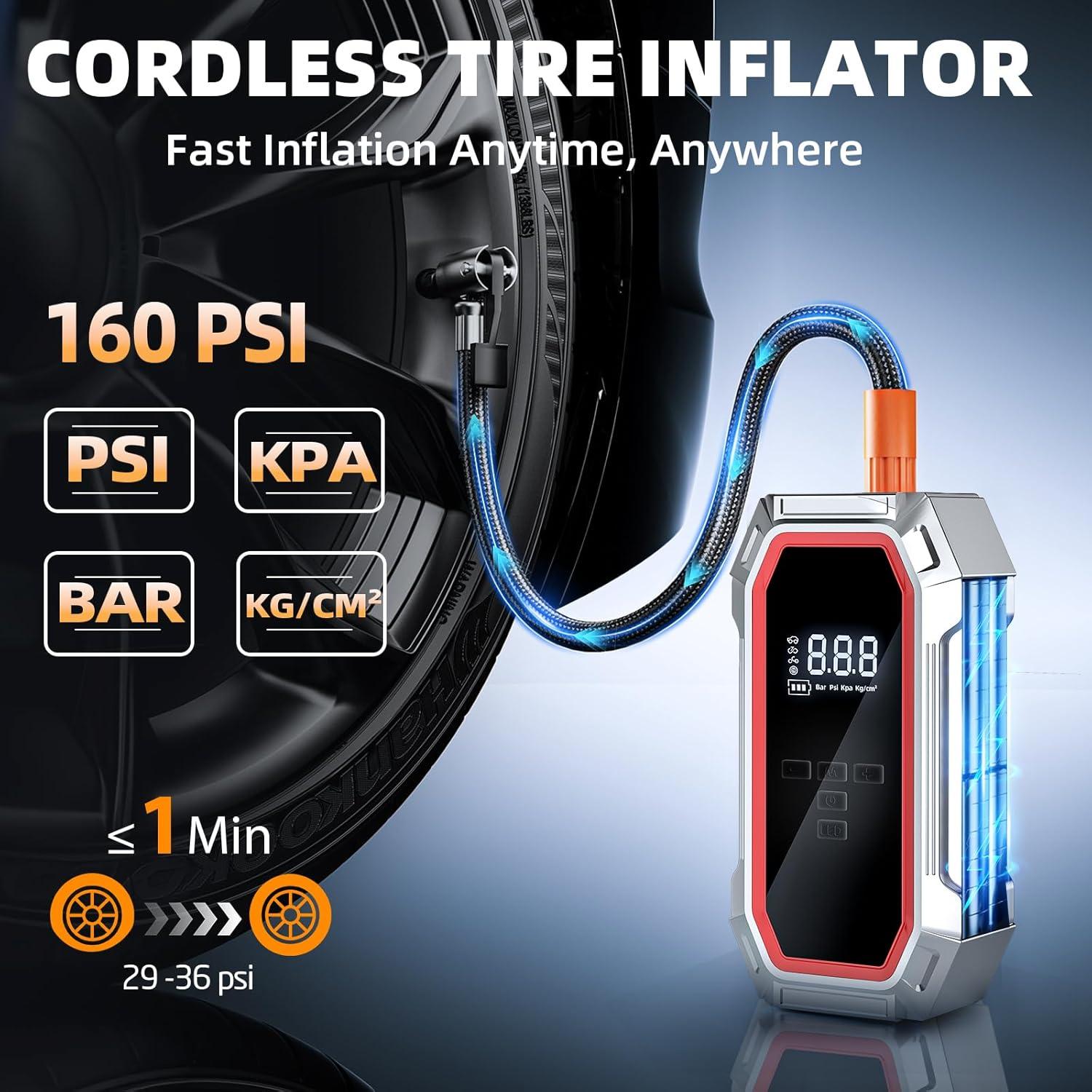 Arrancador de Salto DECHANIE JN-088D 5000A con Compresor 160PSI