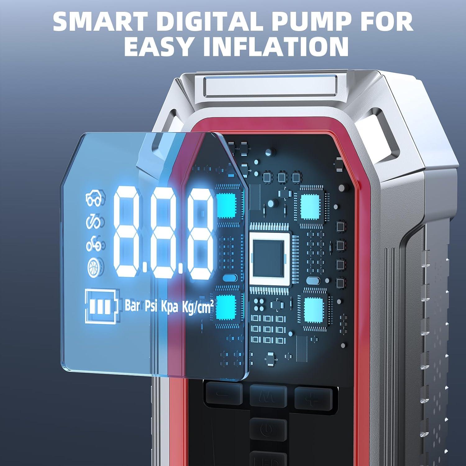 Arrancador de Salto DECHANIE JN-088D 5000A con Compresor 160PSI