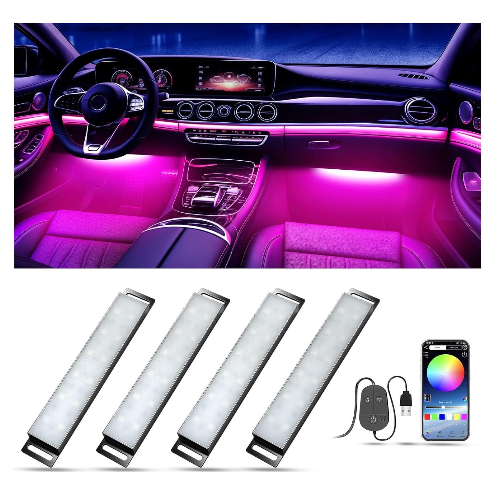 Luces LED RGB para Interior de Carro Honalia con Control APP