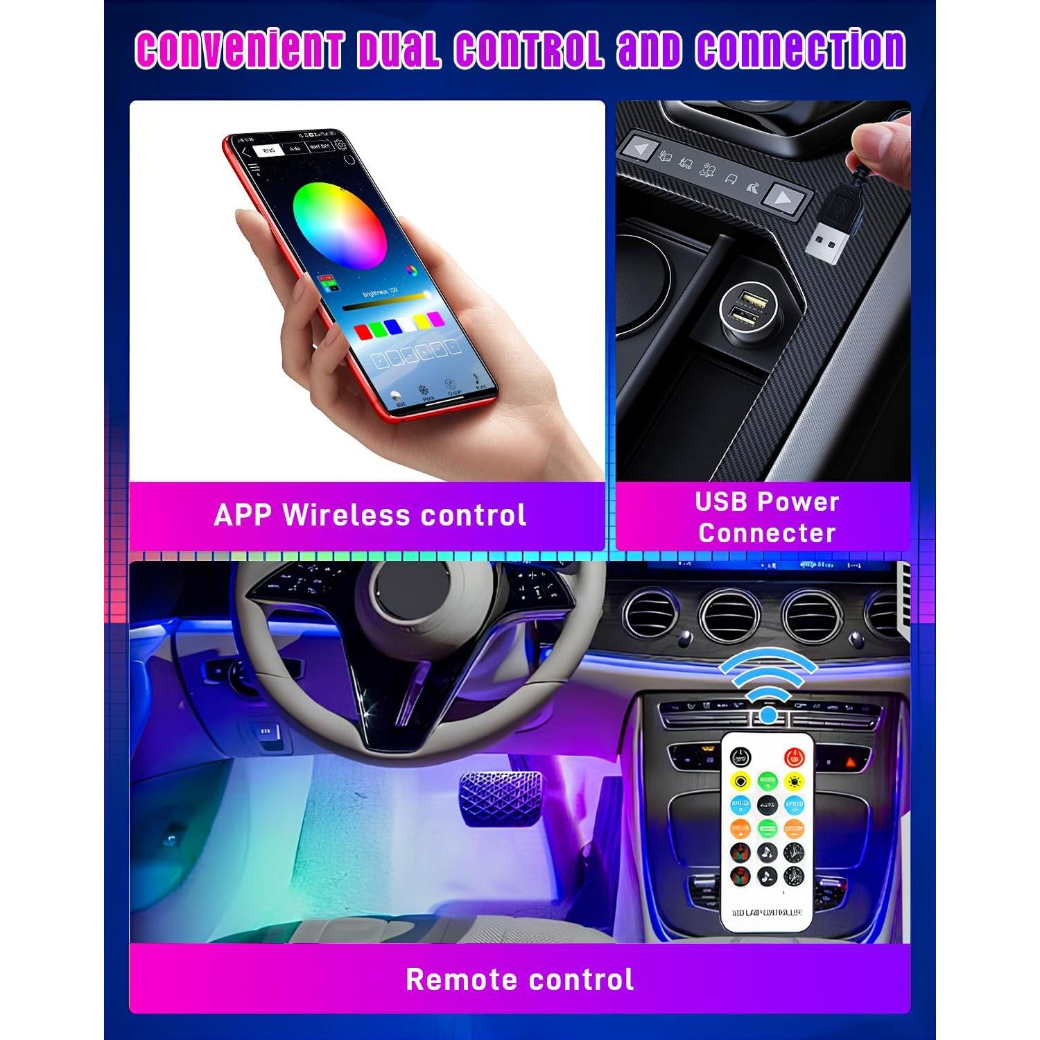 Tira de Luz Interior LED RGB StoneBanks 48 LEDs Control APP