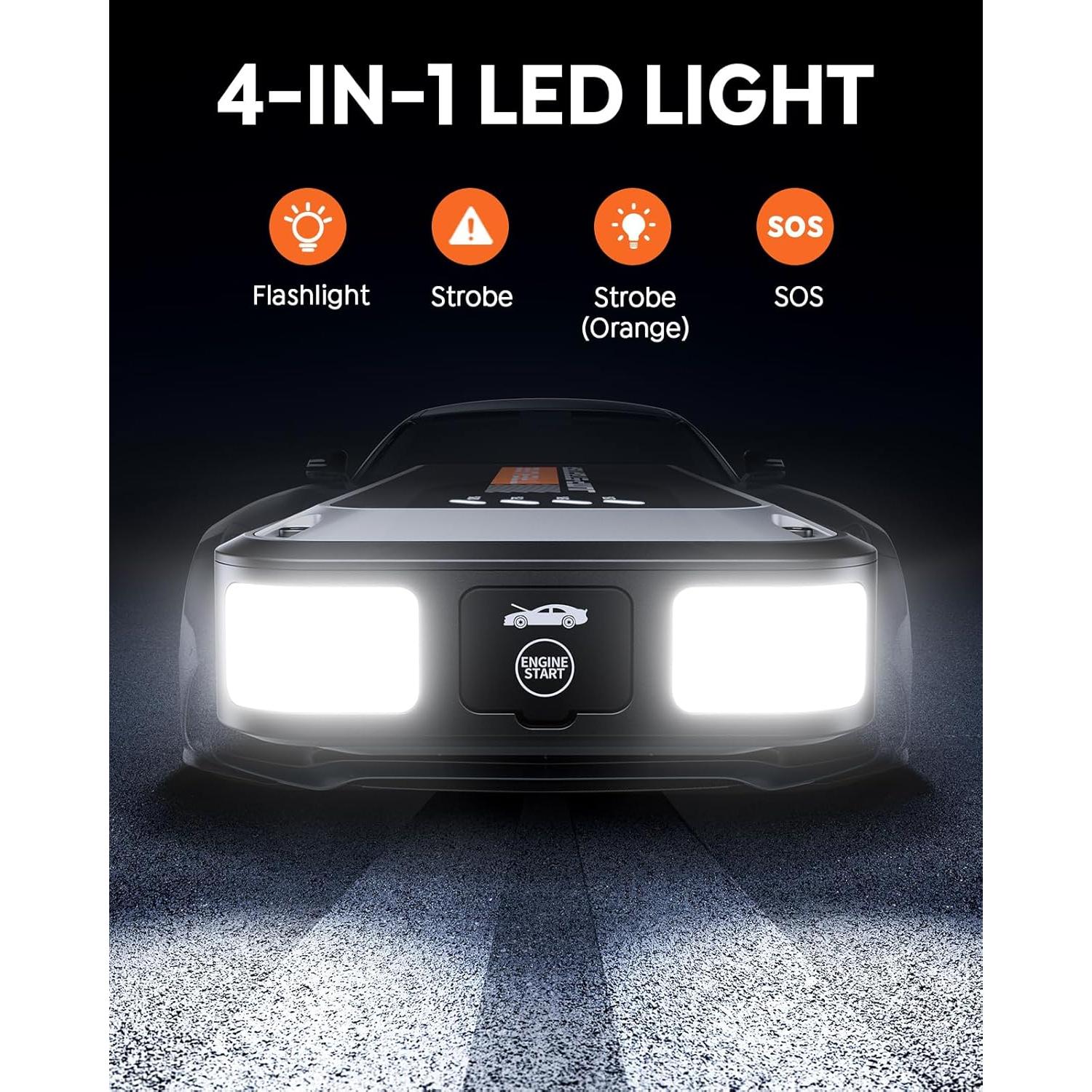 Arrancador de Batería Portátil TREKURE TK10 3500A 16800mAh