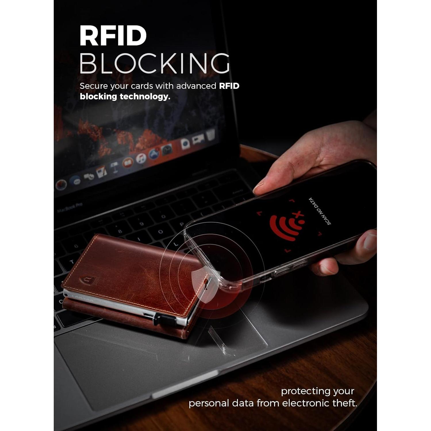 Billetera Minimalista LORZOR para Hombres con AirTag - Cuero