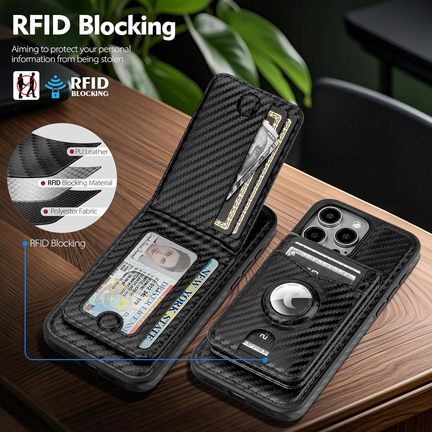 Funda Cartera Magnética SkyEagle para iPhone 16 Pro Max Negro