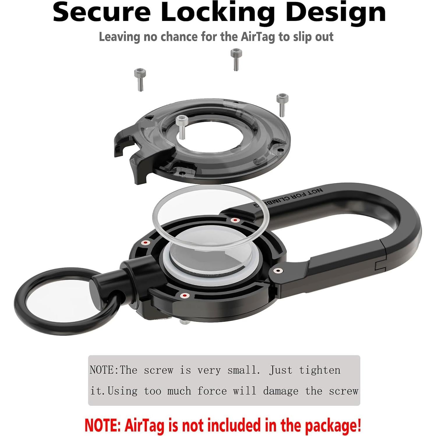 Llave de Aleación para Coche OYILON con Soporte para AirTag