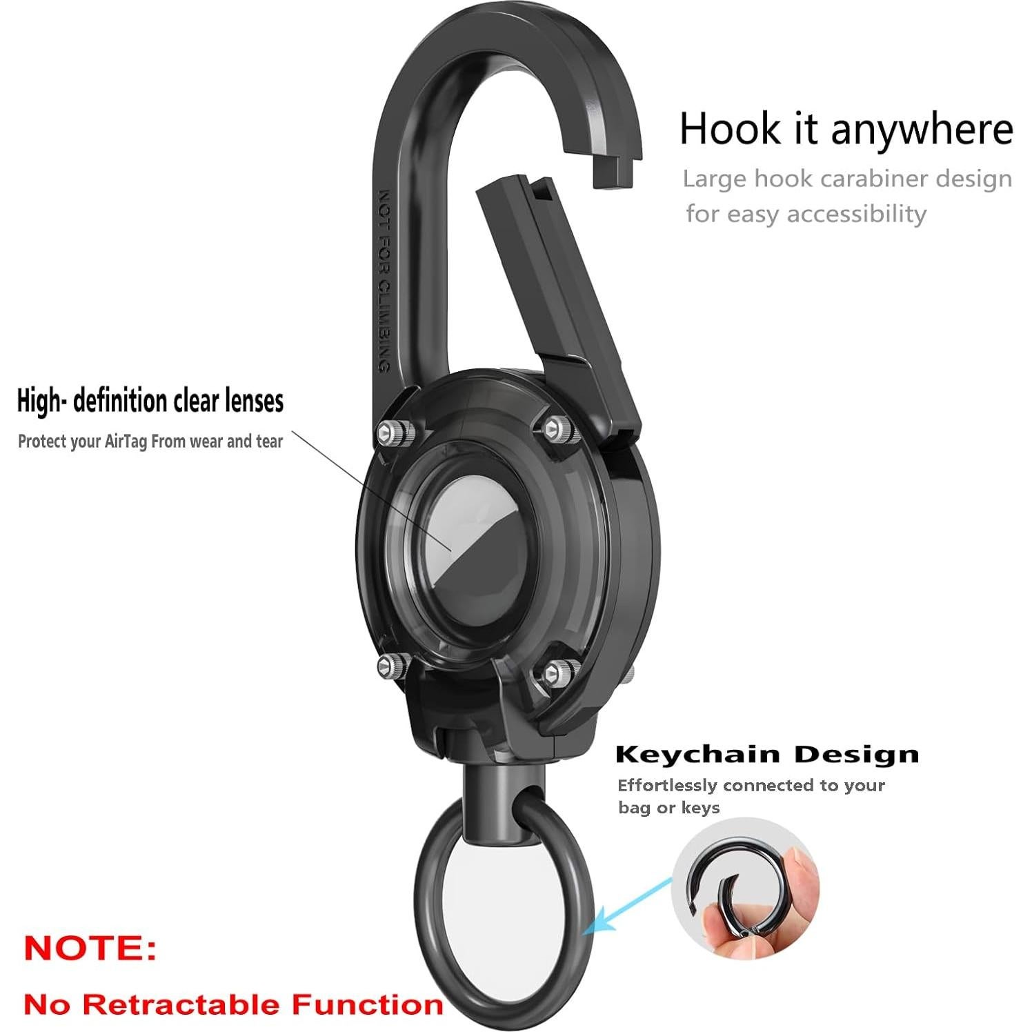 Llave de Aleación para Coche OYILON con Soporte para AirTag