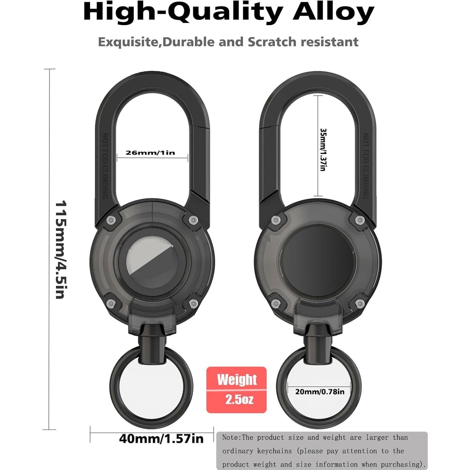 Llave de Aleación para Coche OYILON con Soporte para AirTag