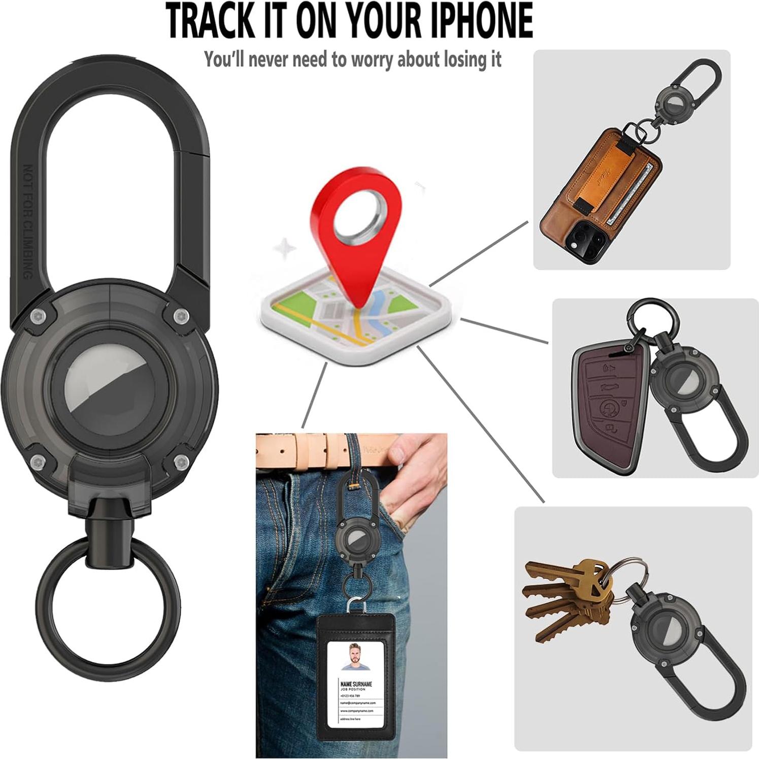 Llave de Aleación para Coche OYILON con Soporte para AirTag